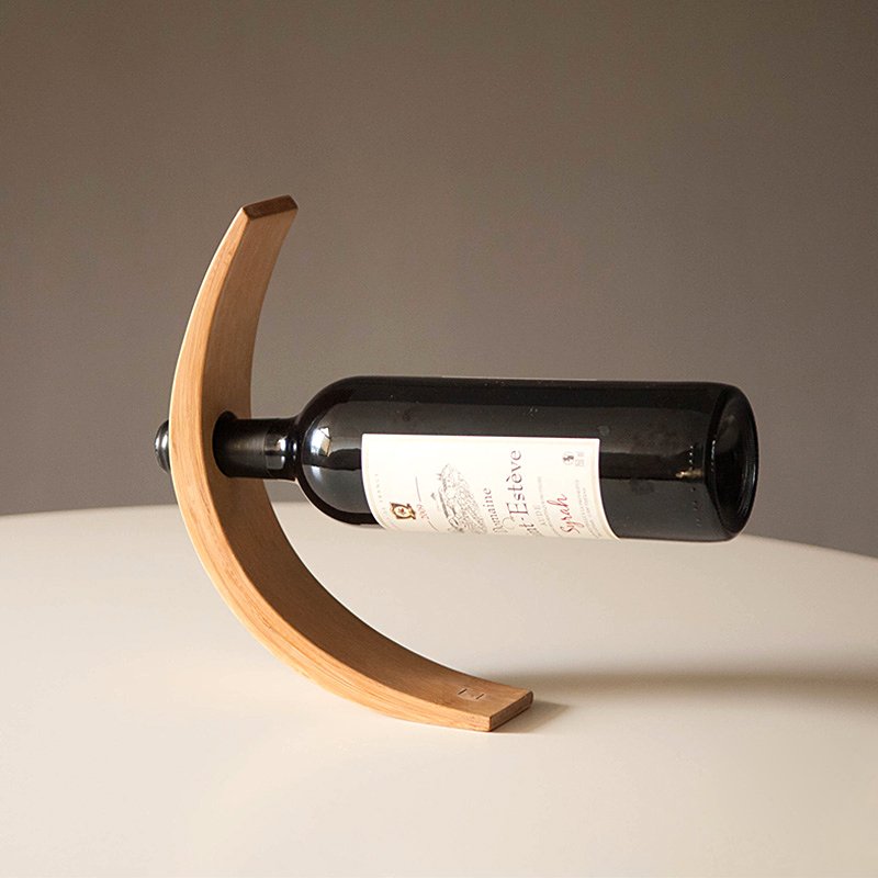 🎋 Gravity Bamboo Bottle Holder → 🍷 Stunning Wine Display → 🏡 For Style-Conscious Hosts → 🌿 Eco Bamboo + Gravity Design → 🍾 Fits Standard Wine Bottles
