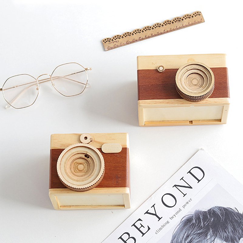 Wood Camera Pen Container | Eco-Friendly & Stylish Desk Organizer 📸✍️