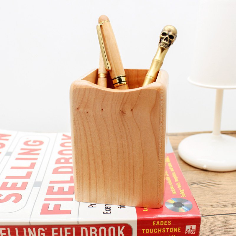 🖊️ Simple Design Wood Pen Container – Sleek Maple Organizer for Modern Desks ✨ – Ideal for Professionals, Students & Creatives 👨💼 – Minimalist Charm + Durable Craftsmanship 🌳 – 7.5x7.5x9.8 cm