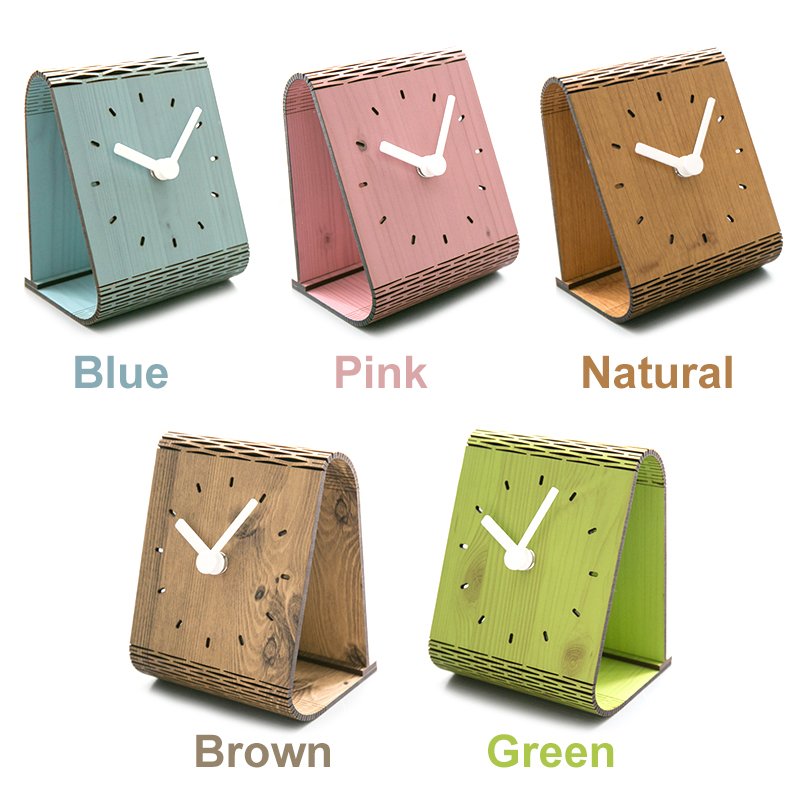 🕰️ Bent Wood Clock II | Silent, Minimalist Design | Elegant Home & Office Decor | Battery Powered