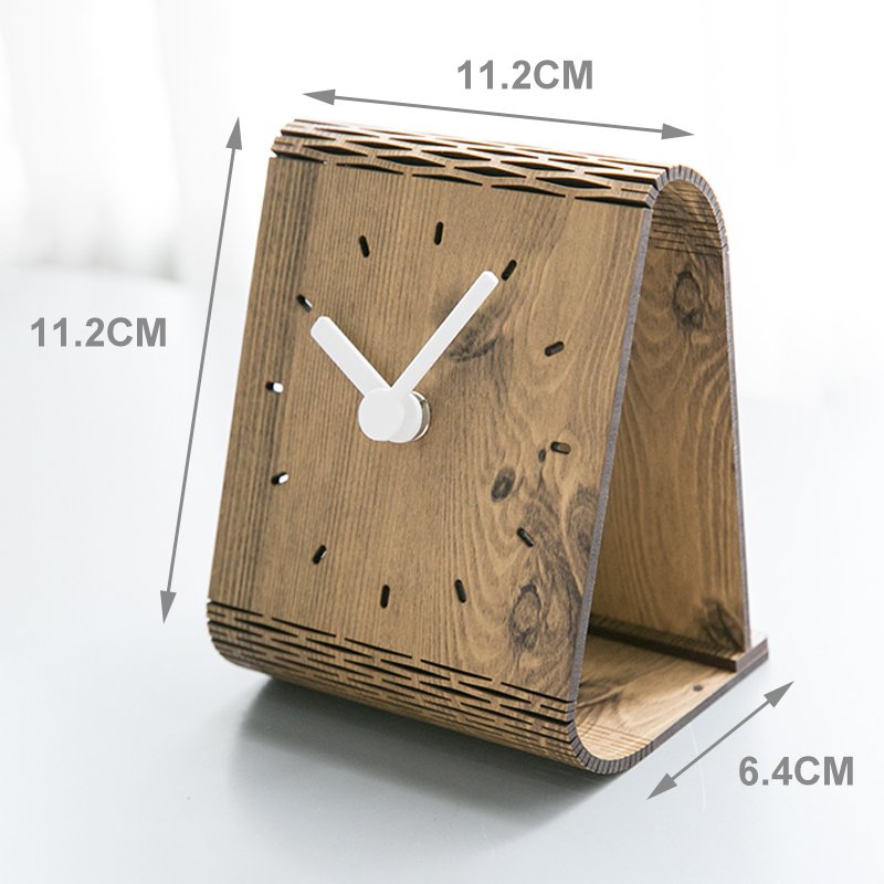 🕰️ Bent Wood Clock II | Silent, Minimalist Design | Elegant Home & Office Decor | Battery Powered