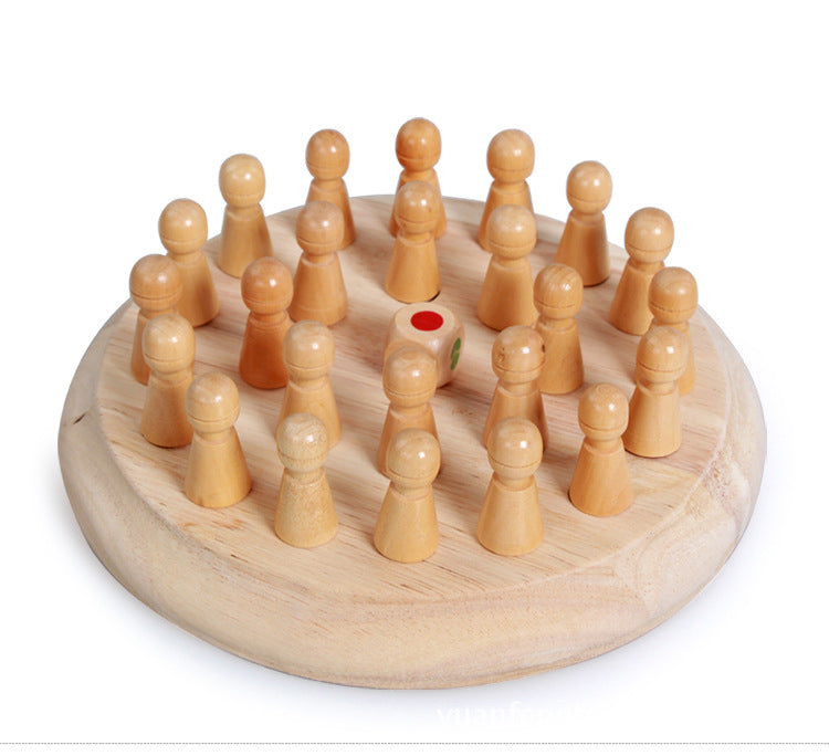 Kids wooden memory match stick game with colorful eco-friendly pieces for cognitive skill development.