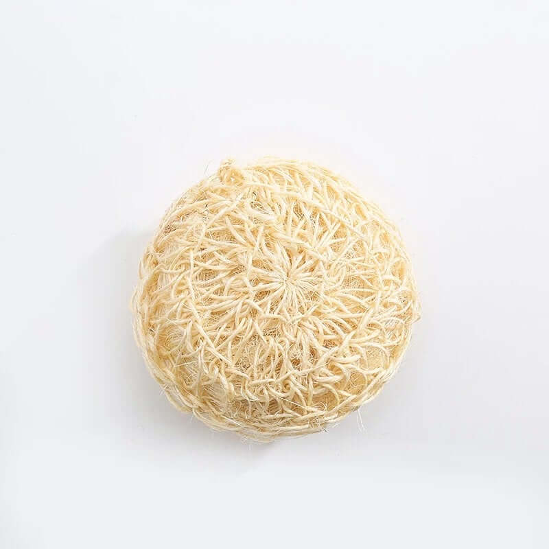 Natural organic sisal deluxe shower sponge for exfoliating skin and improving blood flow.