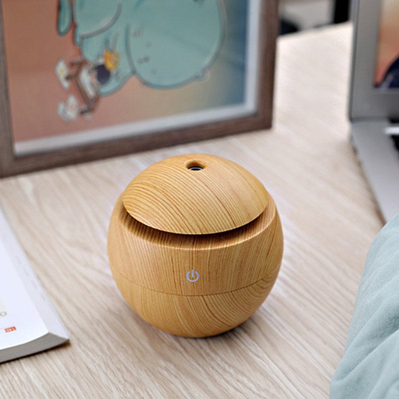 Wood Grain Desktop Humidifier | Compact & Quiet | 🌿💨 Breathe Easy at Work!