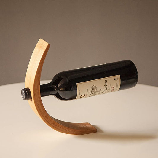 🎋 Gravity Bamboo Bottle Holder → 🍷 Stunning Wine Display → 🏡 For Style-Conscious Hosts → 🌿 Eco Bamboo + Gravity Design → 🍾 Fits Standard Wine Bottles