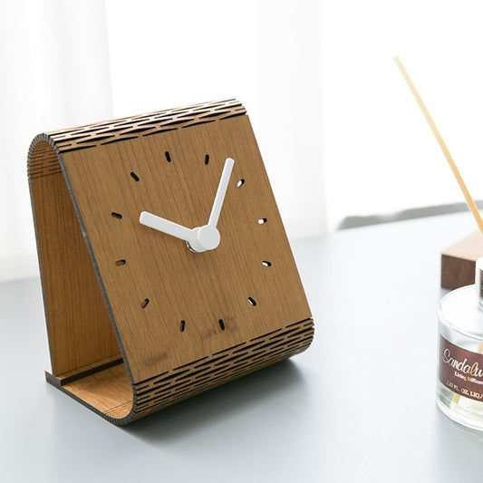 🕰️ Bent Wood Clock II | Silent, Minimalist Design | Elegant Home & Office Decor | Battery Powered