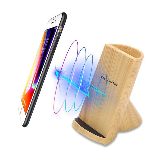 🖊️ Wood Grain Wireless Charging Pen Container | Stylish & Functional Desk Organizer | Efficient Wireless Charging | Eco-Friendly Design | Safe & Durable