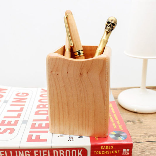 🖊️ Simple Design Wood Pen Container – Sleek Maple Organizer for Modern Desks ✨ – Ideal for Professionals, Students & Creatives 👨‍💼 – Minimalist Charm + Durable Craftsmanship 🌳 – 7.5x7.5x9.8 cm