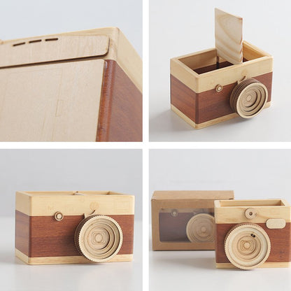 Wood Camera Pen Container | Eco-Friendly & Stylish Desk Organizer 📸✍️