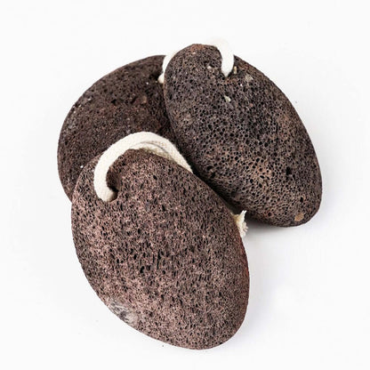 Natural lava stone pumice foot scrubber trio for effective callus removal and smooth feet.