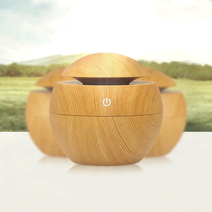 Wood Grain Desktop Humidifier | Compact & Quiet | 🌿💨 Breathe Easy at Work!