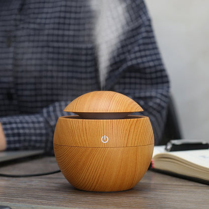 Wood Grain Desktop Humidifier | Compact & Quiet | 🌿💨 Breathe Easy at Work!